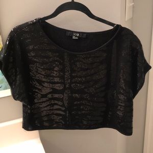 Forever 21 crop top with sequins